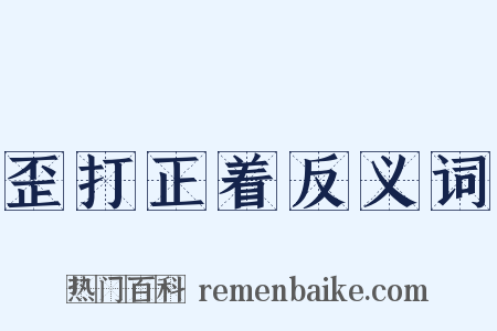 歪打正着反义词是什么意思的图片